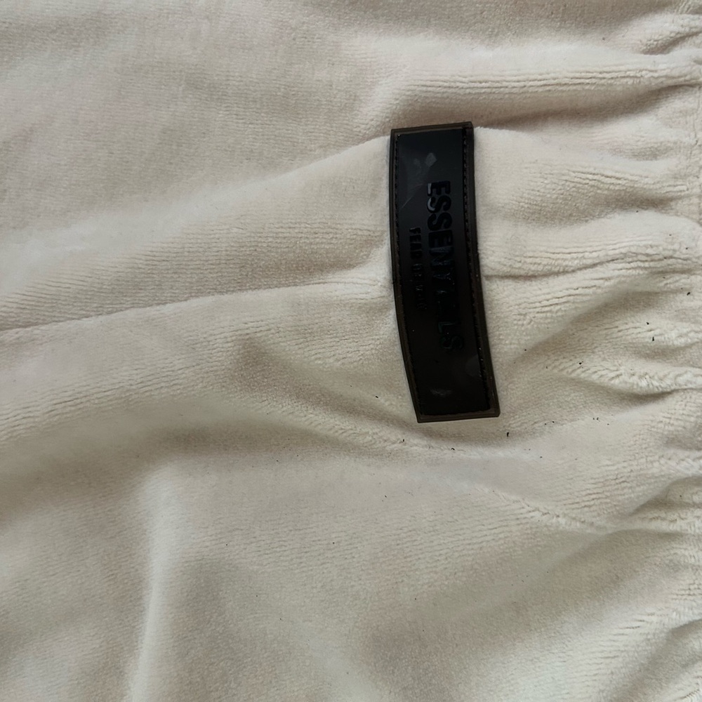 Essentials Women's Cream Athletic Shorts - Picture 2 of 4